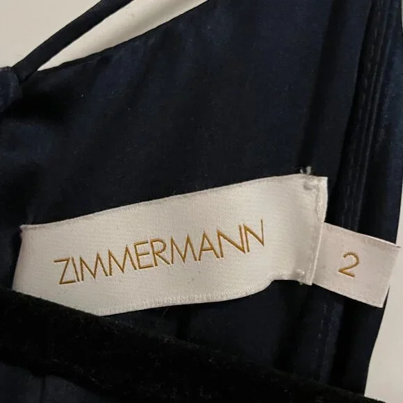 Zimmermann‎ Asymmetrical Navy Dress - Picture 6 of 6